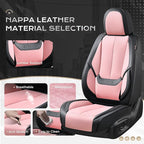 Coverado Seat Covers, Car Seat Covers Front Seats, Car Seat Cover, Car Seat Protector Waterproof, Car Seat Cushion Nappa Leather, Seat Covers Carseat Cover Universal Fit for Most Cars