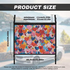 Multi-colored Heart Car Roof Storage Bag Car Seat Back Hanging Bag All Car Storage Organizers One-Size-Fits Tidy Pouch Pocket Storage for Small Items