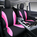 CAR PASS Line Rider Sporty Front Seat Covers,Pink Car Seat Covers Two Front Seats Only for Cute Women Girl, Airbag Compatible,Universal Fit Sedans,Cars,Vans,SUV,Truck(Black and Pink)