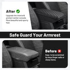 Autorder Center Console Cover for 2024 2025 2026 Toyota Tacoma Accessories Armrest Cover Anti-Scratch Middle Console Pad Leather Armrest Cushion Protector Black