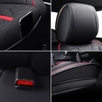 Tomatoman Tacoma Seat Covers Compatible with Toyota Tacoma 2005-2024 2025 2026 Truck Access Crew Double Extended Cab TRD Sport Offroad Limited SR5 V6 Airbag Compatible Car Cushions(Full Set/Black-Red)