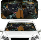 Cat Car Windshield Sun Shade Foldable Sunshade Front Window Cover Sun Visor Protector Accessories (59x27.5 inches)