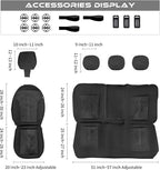 CAR PASS Waterproof Car Seat Covers Full Set,Neoprene Wetsuit, All-Weather Non-Slip Durable, Universal Fit for SUV, Sedans, Trucks, Vans, with Armrest & Airbag Compatibable, All Black