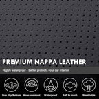 Coverado Chevy Silverado Seat Covers Full Set, Faux Leather Car Seat Covers Fit for 2014-2018 1500, 2015-2019 2500HD 3500HD Chevy Silverado GMC Sierra Crew Double Extended Cab(Blueline)