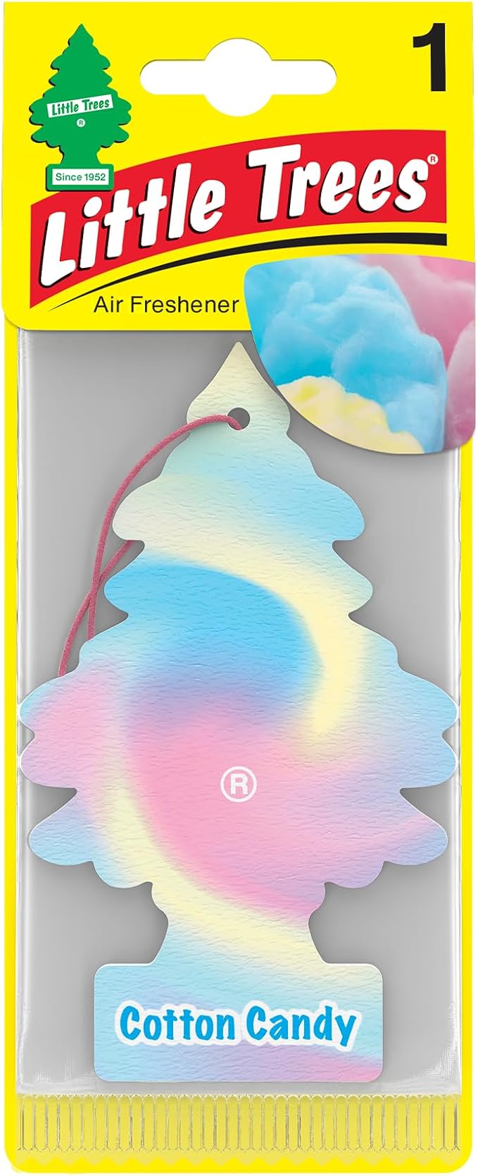 Little Trees MTR0046 Air Freshener | Hanging Paper Tree for Home or Car | Cotton Candy
