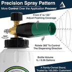 DBR Tech® Foam Cannon for Pressure Washer | Pro Grade, 1.1mm Orifice, 1000-4000 PSI