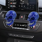 Skull Car Air Fresheners Cute Cool Funny Air Conditioning Vent Perfume Diffuser Decoration Interior Car Accessories 2 pcs