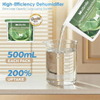 Moisture Absorbers, Efficient Fresh Scent Humidity Absorber ＆ Odor Eliminator Boxes, Refillable Car Dehumidifier for Closet, Bathroom, Basement＆ RV, 3 Pack