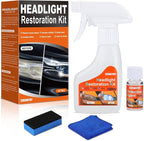 Headlight Restoration Kit Headlight Cleaner Head Light Cleaner Removing Yellowing Oxidized with Headlight Cleaner Coating Agent Sponge Towel (Scratches & Damages Cannot be Repaired)
