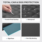 Back Seat Extender for Dogs-Large Space, Upgraded Egg Crate Foam Soft Dog Car Seat Cover Holds 420lb, Sturdy Backseat Extender for Dogs, Waterproof Pet Car Bed Dog Hammock for Car, SUV, Truck