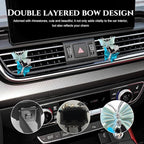 2PCS Car Air Vent Clips, Dual Butterfly Diamond Car Air Conditioner Outlet Vent Clip, Cute Car Diffuser Perfume Clip, Car Air Freshener Decor Accessories for Women Girl (Blue, Style 1)