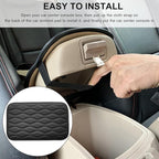 Car Center Console Cushion Pad, 12.48×7.40 Inches Waterproof Car Armrest Seat Box Cover, Comfortable PU Leather Vehicle Armrest Cover Protector, Car Decor Interior Accessories (Black)