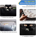 Leopard Cheetah White Car Windshield Sun Shade Foldable UV Ray Sun Visor Protector Sunshade to Keep Your Vehicle Cool (55" x 27.6")