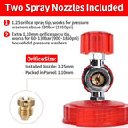 Pressure Washer Spray Gun M22-14 Max 3000 PSI with 1/4" Quick Connector Snow Foam Lance & 5 Spray Tips & Clip Nozzle Holder, Compatible for Some of Greenworks Kar-cher Ryobi Homelite Pressure Washer