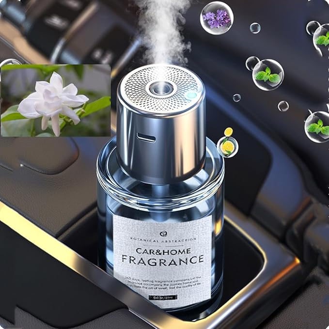 Smart Car Air Freshener - Automatic Spray, 5-Speed Adjustable Aromatherapy For Far (Jasmine)