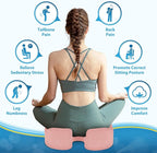 BlissTrends Seat Cushion,5.2in Thick Memory Foam Cushions for Office Chair, Car Seat, Airplane, Relieving Pressure Tailbone Sciatica Back Pain for Long Sitting Office Workers, Car Drivers Pink
