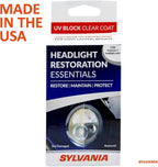 SYLVANIA UV Block Clear Coat Kit - Premium UV Headlight Protection for Vehicles - Includes Surface Activator, Protective Clear Coat & Applicator Towels - Long-Lasting - Restores to Like-New Condition