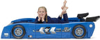 Delta Children Grand Prix Race Car Toddler-to-Twin Bed, Blue