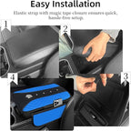 NBTEPEM Bling Crown Car Center Console Armrest Cover, Leather Middle Console Cover Cushion with 2 Storage Bags, Car Armrest Storage Box Interior Accessories for Most Vehicles(Blue)