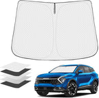 KUST Windshield Sun Shade Custom Fit for Kia Sportage 2023 2024 2025 2026 Accessories Sun Shades Windshield Sunshades Foldable Thicker 5-Layer Blocks UV Rays