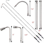 Xiny Tool Pressure Washer Extension Wand, 20 Pack Power Washer Lance with 5 Atomization Nozzle Tips,1 Gutter Cleaner Attachment Curved Rod, 1/4" Quick Connect, 4000 PSI