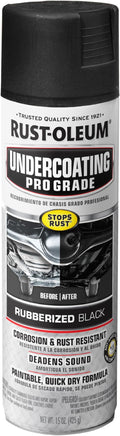 Rust-Oleum 248656 Professional Grade Rubberized Undercoating Spray, 15 oz, Black