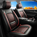 Fit Integra Car Seat Covers for Acura Integra 2023-2026 - Premium Leather, Waterproof, All-Weather, Airbag Compatible, Breathable, Seat Protectors, Only 2 Front seat Covers, Redline