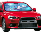 Blue Butterfly Flower Car Windshield Sunshade Front Window Sun Visor Protector Foldable Shield Cover for Truck SUV