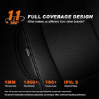 AOMSAZTO Custom Fit Seat Covers for Jeep Wrangler: YJ 1991 1992 1993 1994 1995 Leather Car Seat Covers Full Set Black