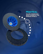 Professional Wheel Hub Grinder Kit - 6-Inch Silicon Carbide Disc with Cordless Drill Adapter - Universal Hub Cleaner for European Cars & Caravans - Tire Change & Rim Cleaning Tool