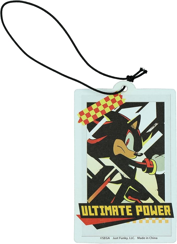 Sonic The Hedgehog Let's Go Cardboard Hanging Air Freshener for Auto or Home-Ginger Scent