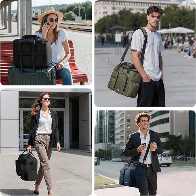 MIER Lunch Box for Men Heavy Duty Insulated Lunch Bag 20 Cans Large Leakproof Soft Cooler Bags with Multiple Pockets for Picnic Work Travel (Navy Blue)