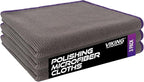 VIKING Microfiber Cleaning Cloth for Car Detailing Kit, Polishing Towels, Car Wax Removal Cloths, Grey, 16 inch x 16 inch, 3 Pack