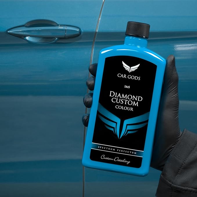 Car Gods Iris Custom Color Light Blue 3-in-1 Polish Wax Color Restorer & Scratch Remover, 17fl Oz - 16 Colors Available
