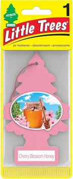 LITTLE TREES Car Air Freshener | Hanging Paper Tree for Home or Car | Cherry Blossom Honey | 6 Pack