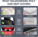 Auto Car Seat Covers Accessories Full Set Leather Cushion Protector Breathable Waterproof Seat Cover for Cars Universal Fit (Black&Red, Full Set Without Headrest)