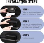 Car Armrest Support Left Elbow Pad, Retractable Elbow Pad with Storage, Adjustable Auto Armrest Modifiation Accessories, Universal Fit for Most Cars (Black)