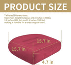 ESMING Car Booster Seat Cushion with Adjustable Height for Short Drivers, Tailbone Pain Relief, Breathable Mesh Memory Foam for Truck SUV Office Chair 15.7x15.7x4.7 Inches - Pink