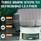 White Leather Repair Kit, Leather Recoloring Balm – Restore & Repair Faded Leather on Couches, Car Seats, Shoes & Furniture | Leather Color Restorer & Conditioner | Easy DIY Application
