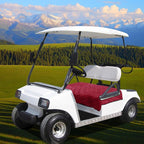 YOKYHOM Golf Cart Seat Covers for 2 & 4 Passenger Carts, Thick Short Plush with Non-Slip Backing, Ultra Soft Seat Towel Blanket, Fits EZGO, Club Car, Yamaha, 51"x30.5", Wine Red