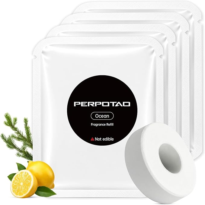 Car Air Freshener Refill Gypsum with Essential Fragrance — Ocean, Pack of 4 Compatible with （B0GF6K2FCY/B0GF6CRC1L）