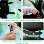 Travel Pillow, Travel Pillow for Kids, Sleeper Hold Pillow Travel, Removable U-Shaped Pillow for Adults and Children to Support Head and Body in The Back Seat of Long Car Trips (DCGreen)