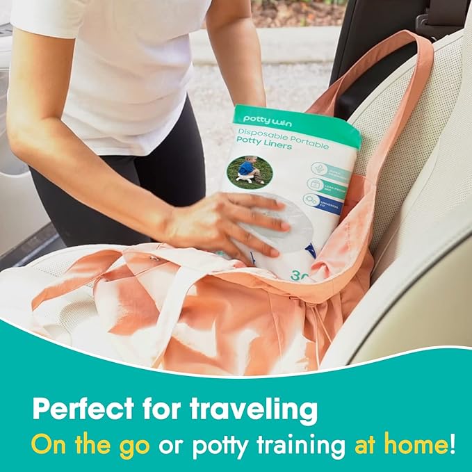 [30 Counts] Disposable Potty Liners Compatible with OXO Tot 2-in-1 Go Potty, Potty Refill Bags for Toddler Travel, Universal Potty Bags Fit Most Potty Chairs and Travel Potty