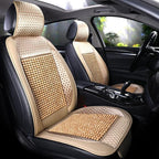 Blueshyhall Wooden Beaded Car Seat Cover Comfortable Massage Car Seat Cushion Cool Breathing–Universal SUV Auto Office Home (Beige)
