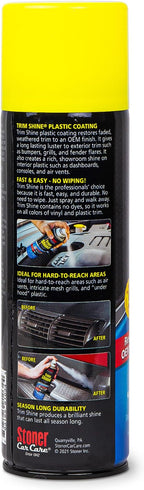 Stoner Car Care 91034-4PK Trim Shine – Black Trim and Plastic Restorer for Cars – Vinyl and Plastic Trim Protectant Coating for Interior and Exterior Use – Fast-Drying No Sling – 12 oz (Pack of 4)