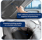 GENANY Windshield Sun Shade for Car SUV Truck (55x30 Inches), Sun Shade Windshield, Shades for Front Windows, Protector Blocks UV, Car Decor
