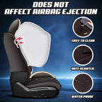 Car Seat Covers for Cadillac CTS 2003-2019, Premium Nappa Leather Car Seat Cover, Stylish Sport Seat Covers， Automobile Seat Cover Sets.(Standard 5 Seats/Coffee Color)
