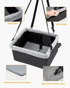 Dog Car Seats for Small Dogs, Upgrade Dog Booster Seat with Metal Frame Construction with Double-Layer Oxford, Perfect for Small Pets,L-UP TO 10LBS