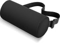 Lumbar Roll Support Pillow for Office Chair, Car, Gaming Chair, Memory Foam Back Cushion with Washable Cover for Relieving Back Pain & Improving Posture,Black