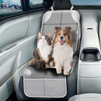 Meolsaek Car Seat Protector for Child Car Seat, Durable 600D Fabric Waterproof Car Seat Cover with Thick Pad Non-Slip Backing，No Imprints (Silver Gray-2pcs)